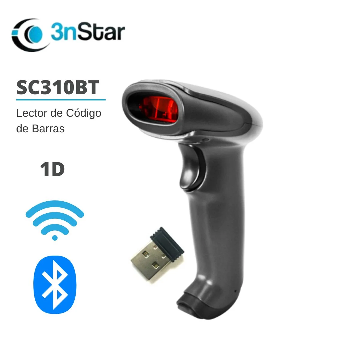 LECTOR CODIGO DE BARRA INALAMBRICO 3nSTAR SC310BT 1D