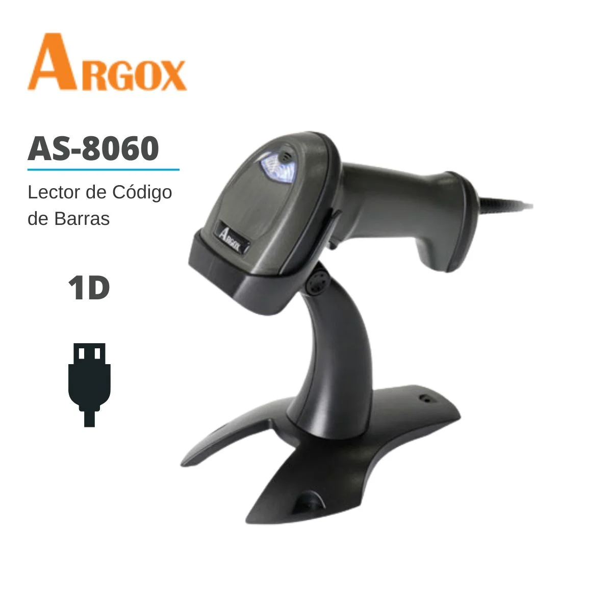 LECTOR CODIGO DE BARRA ARGOX AS-8060 1D I USB I CON BASE