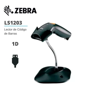LECTOR CODIGO DE BARRAS ZEBRA LS1203 |1D |LASER |CON BASE