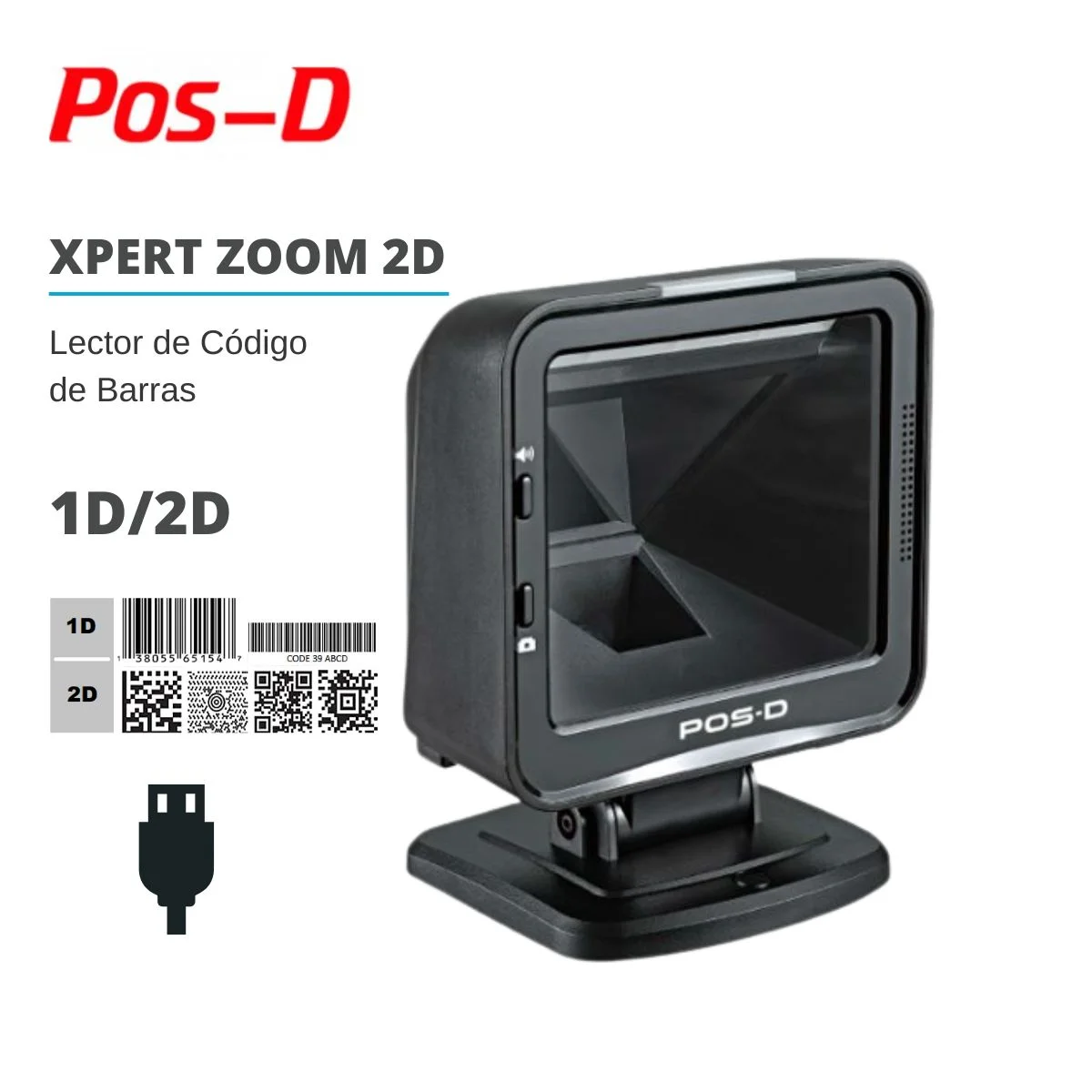 LECTOR CODIGO DE BARRA POS-D XPERT ZOOM 1D|2D |OMNI-DIREC